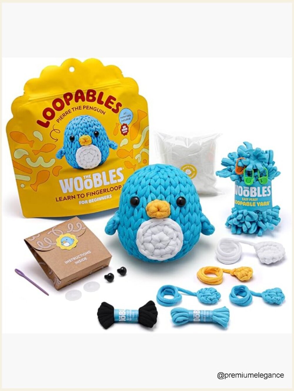 Crochet Kit for Beginners with Easy Peasy Yarn - Penguin Plush Craft